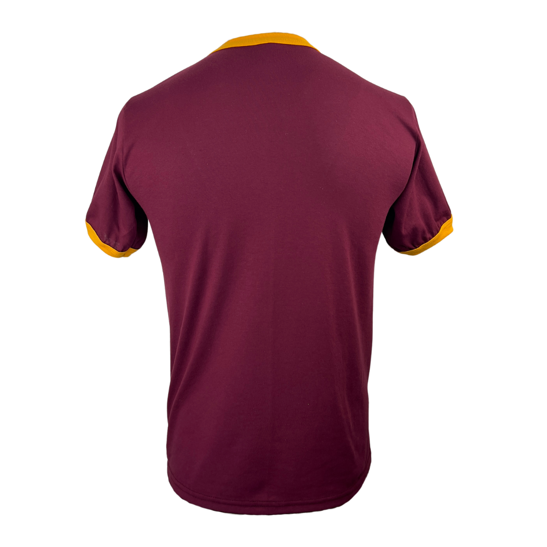 Burgundy and Yellow Ringer T