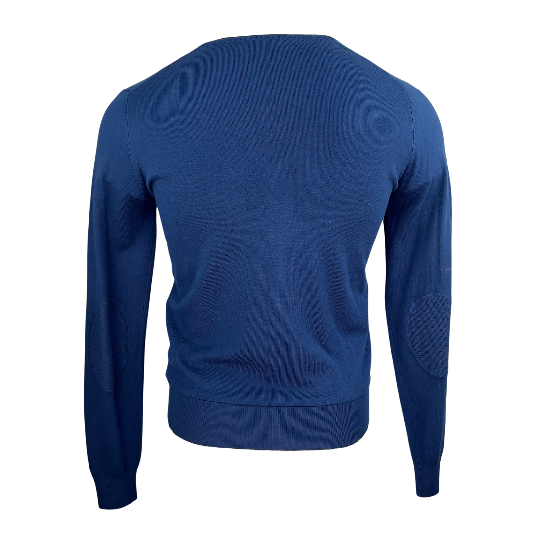 David Barrett Blue V neck Cardigan