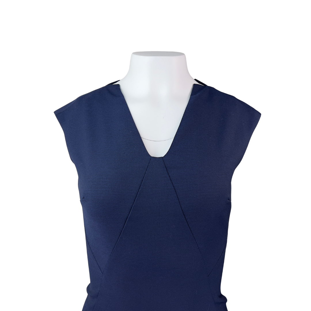 Reiss Navy Sleeveless Sheath Dress