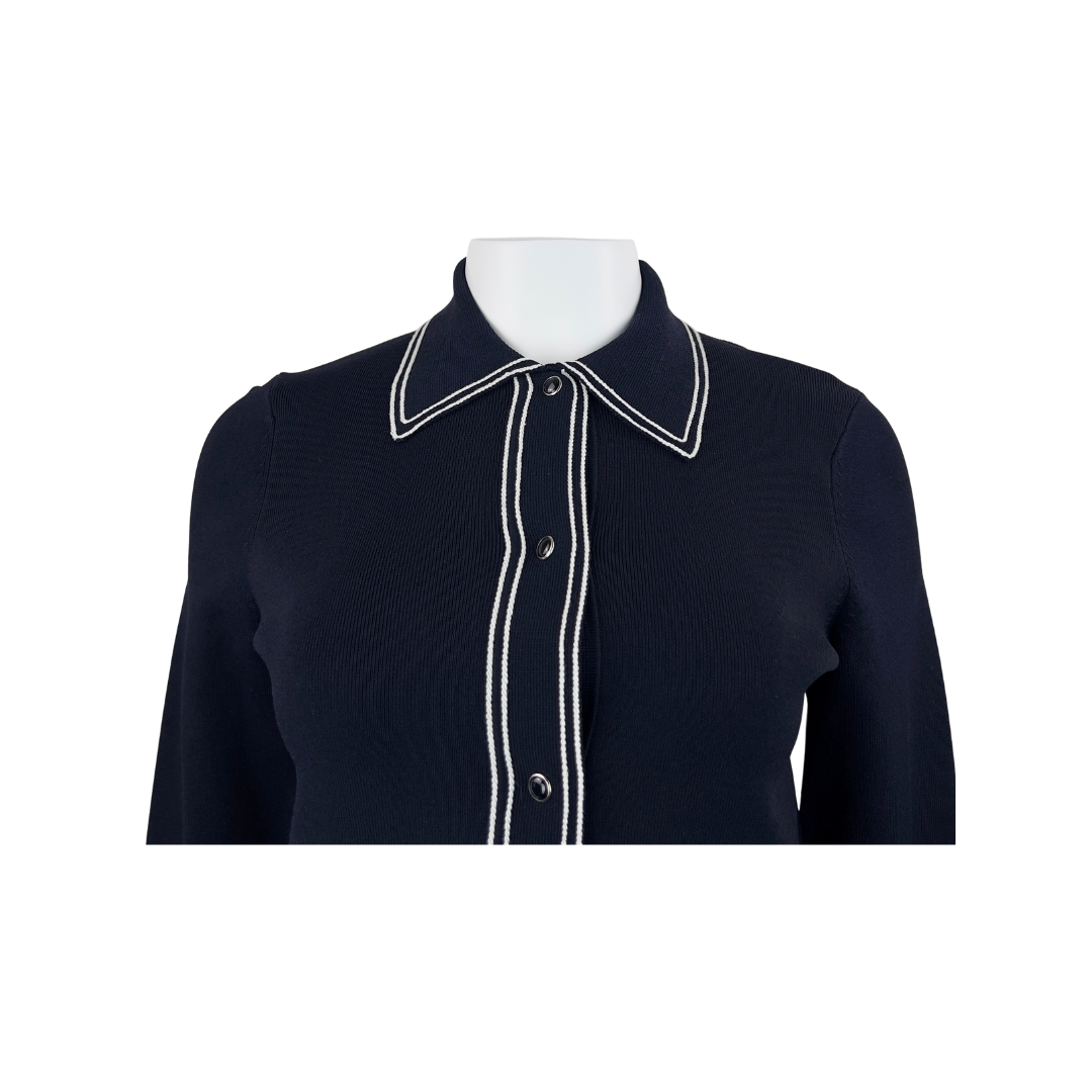 Sandro Navy Sweater Blazer