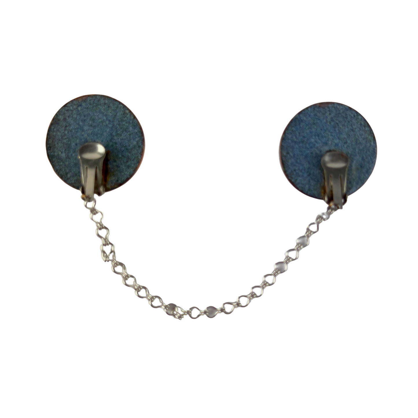 White and Blue Circle Sweater Clips