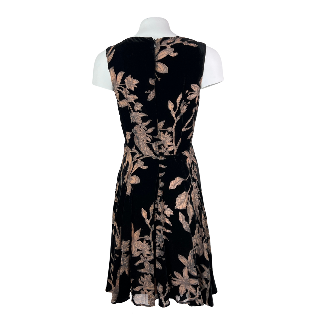 Sleeveless Black and Nude Devoret A Line Dress