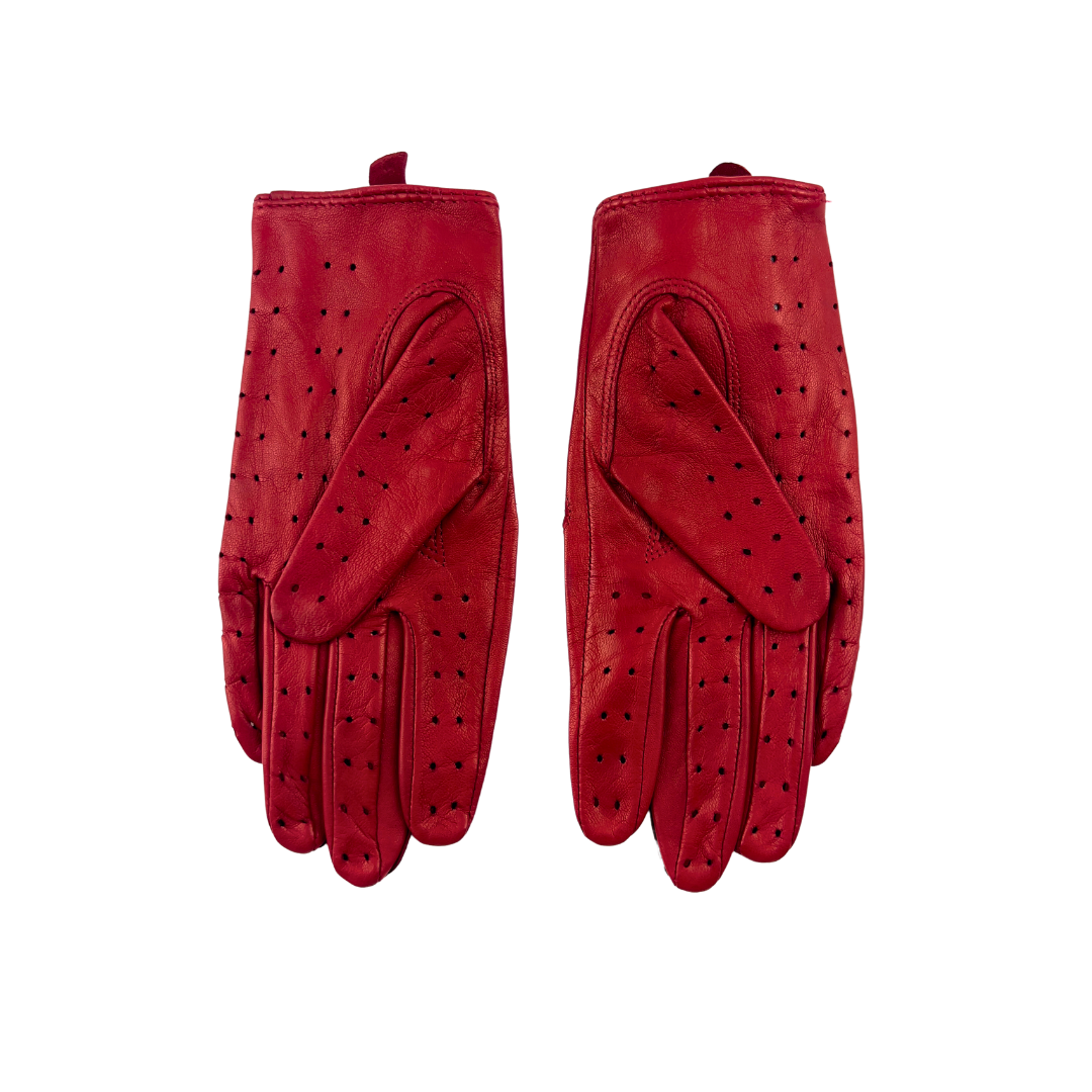 Red Leather Driving Glove