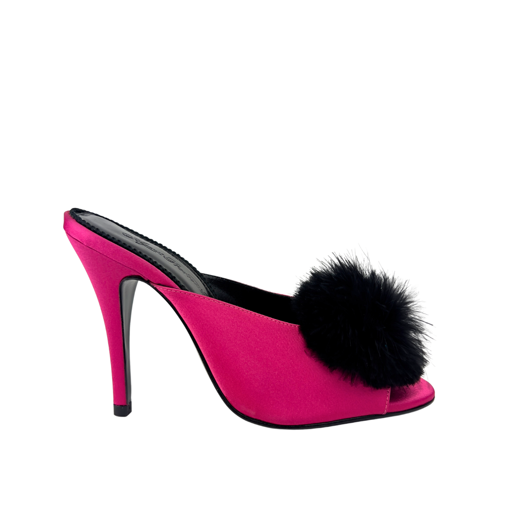 Agent Provocateur Fuscia Mules with Black Maribou RefindStyle