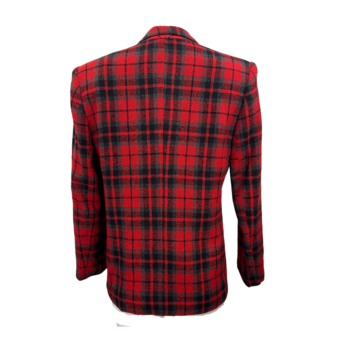 Red Plaid Adriana Blazer