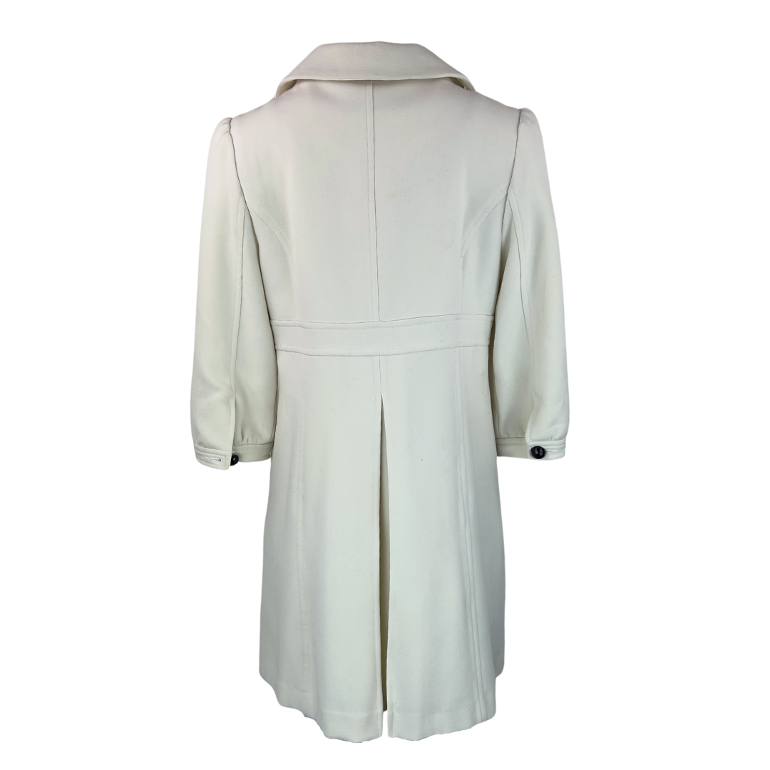 Atmosphere Cream Coat with Ruffle