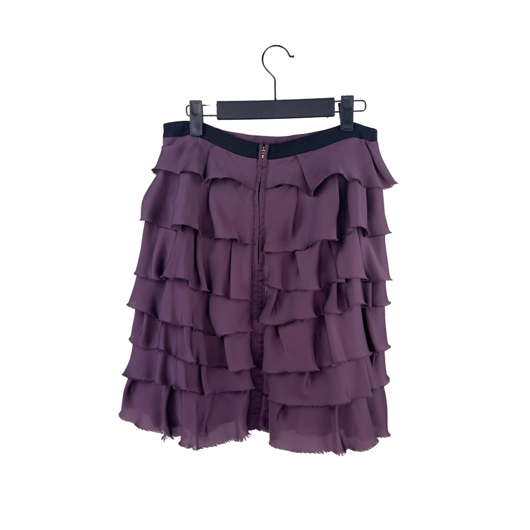 Attitude Purple Ruffle Skirt