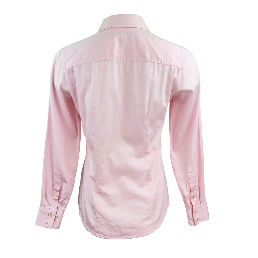 Banana Republic Baby Pink Fitted Stretch Dress Shirt