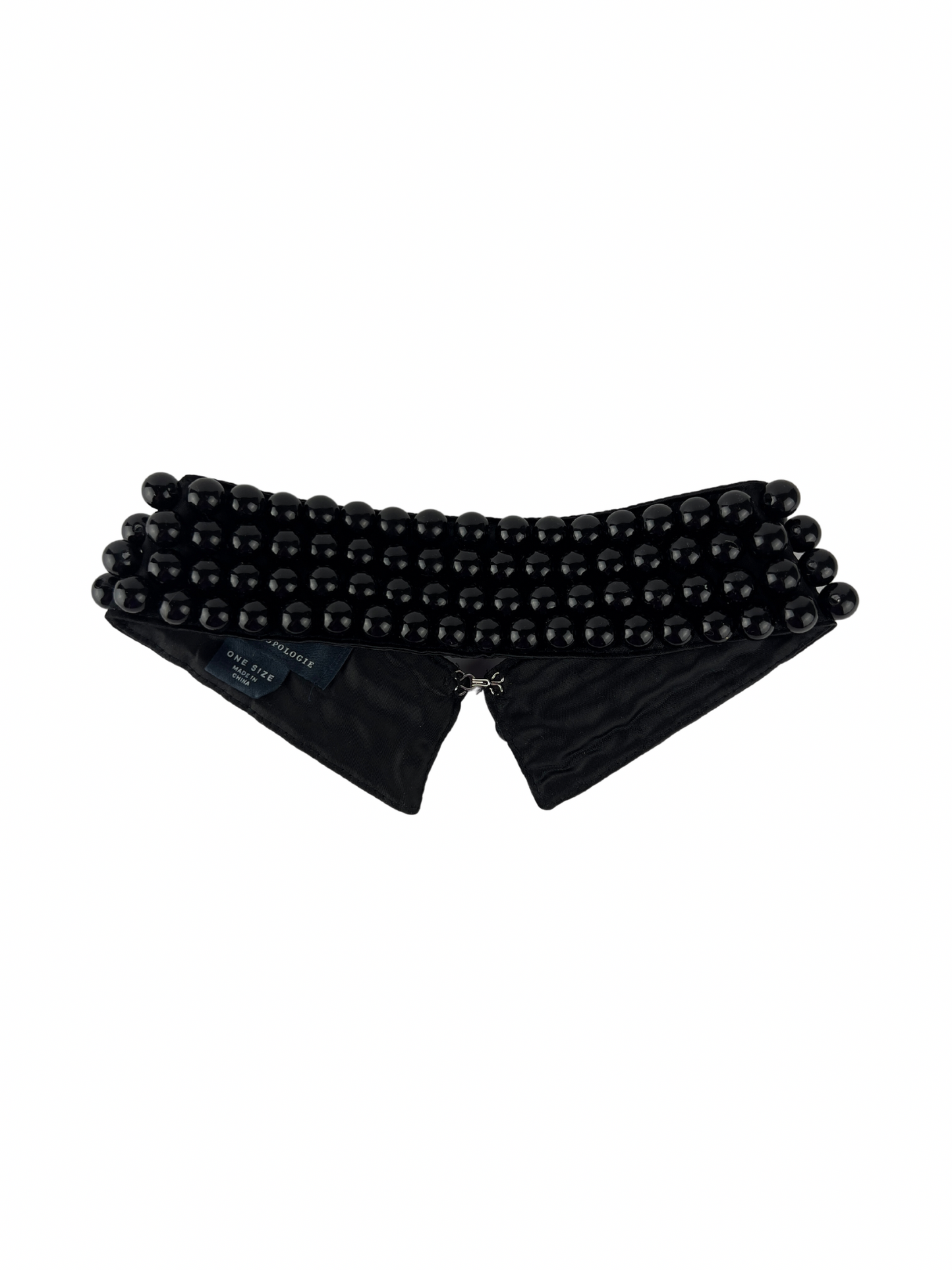 Black Beaded Collar Necklace