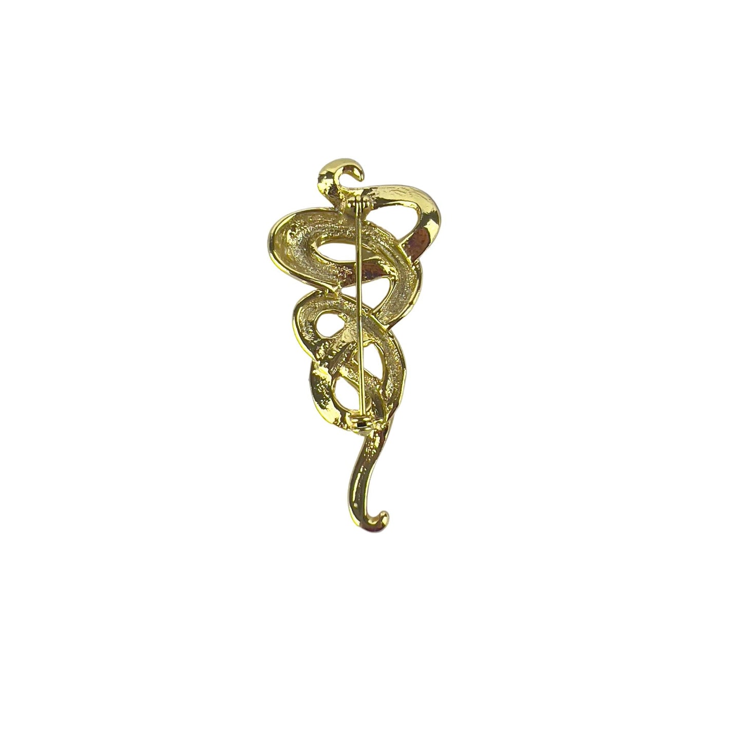 Gold H&S Snake Brooch