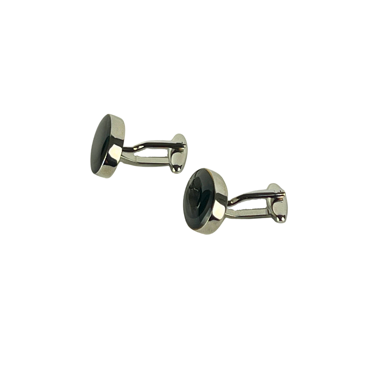 Oval Cufflinks with Enamel Eye