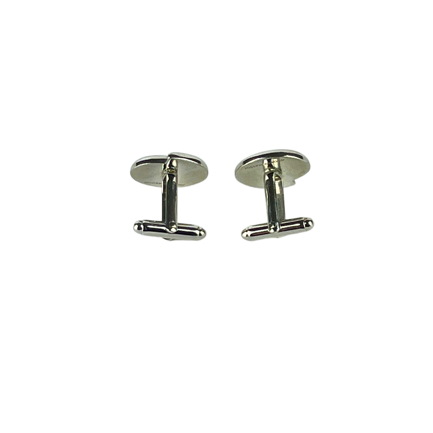 Silver Swirl Round Cufflinks