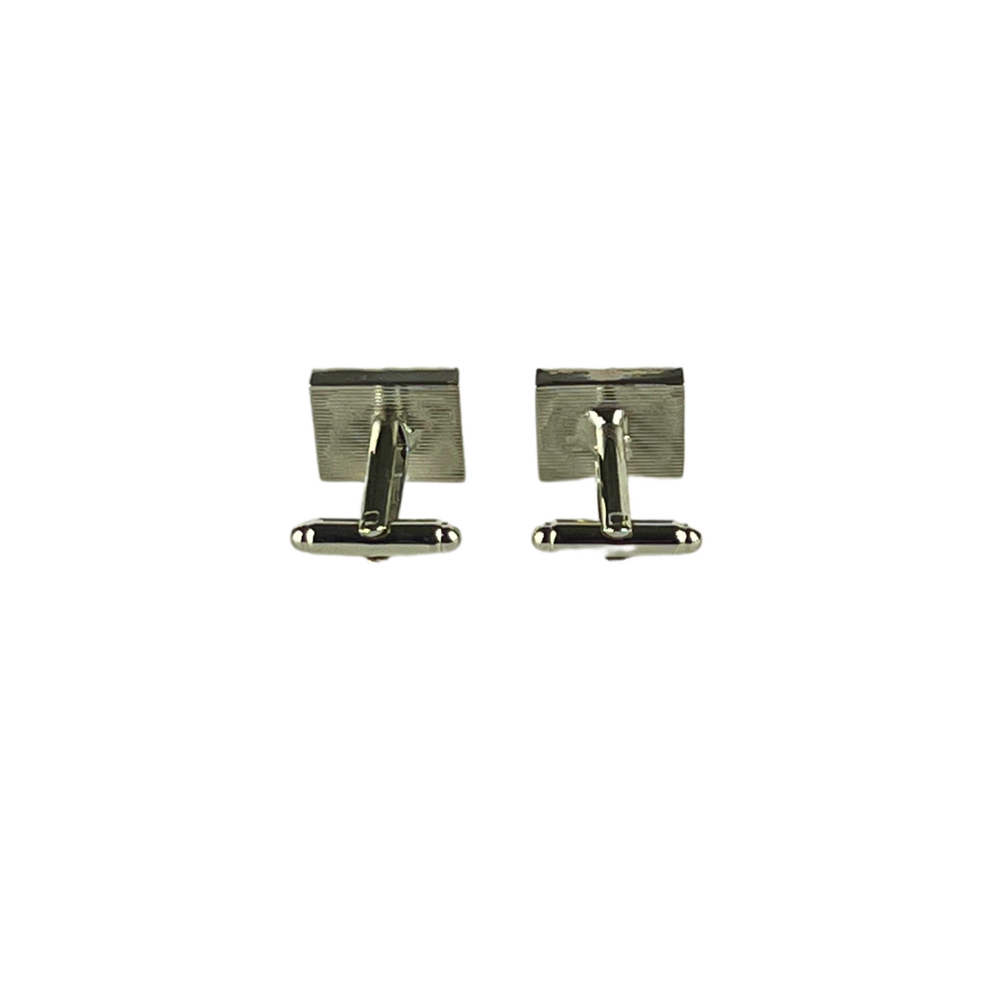Square Silver Cufflinks with Impressions