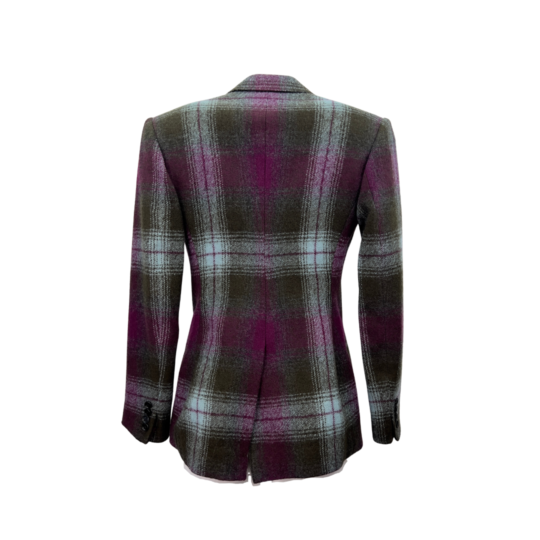 DriesVanNoten_Purple_Plaid_WoolBlazer_1