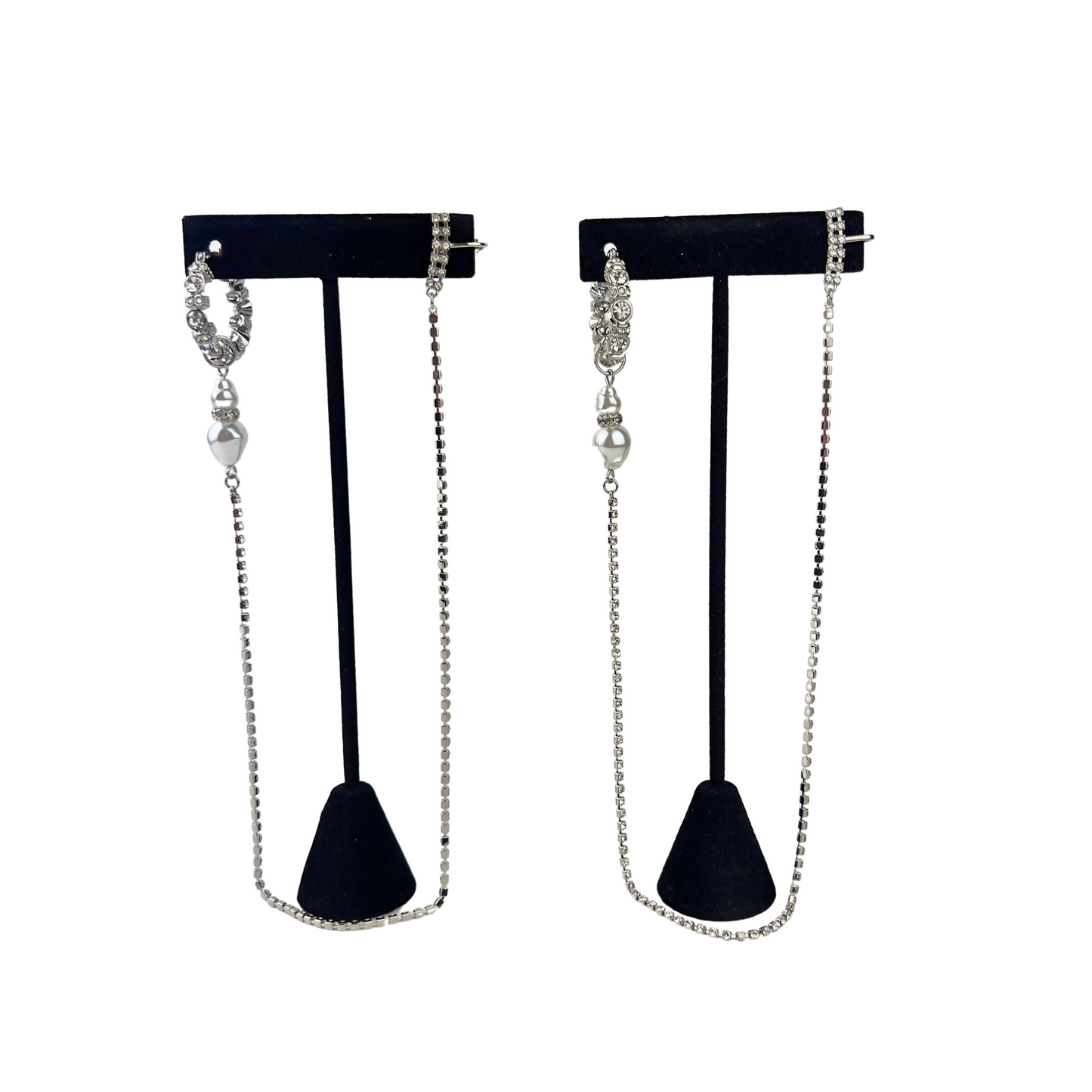 Crystal Hoop with Ear Hugger Earring