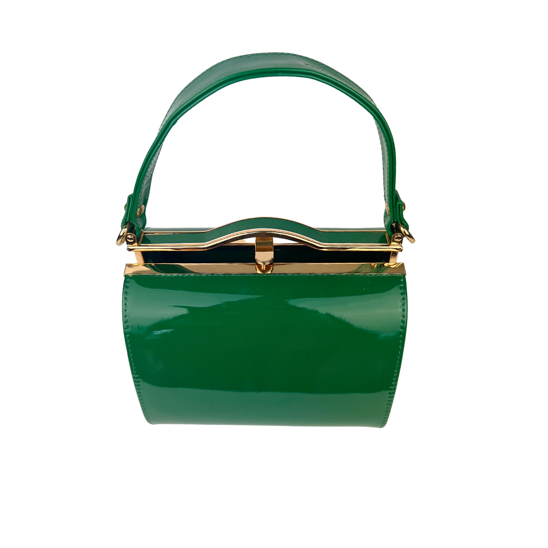 Green and Gold Vinyl Handbag