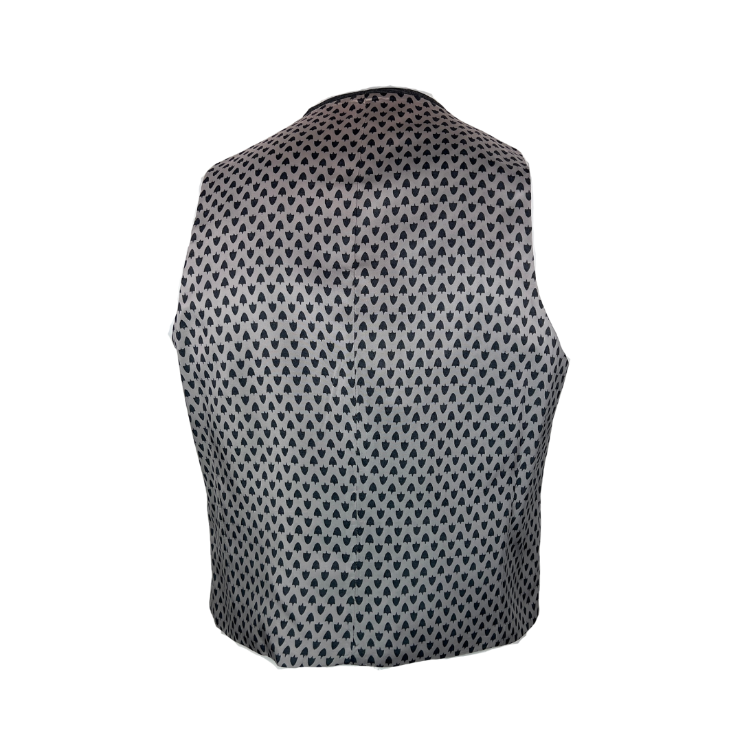 Grey Vest with Thin White Pinstripe