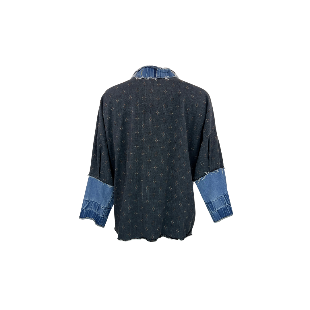 Handmade Artist Smock with Denim Trim