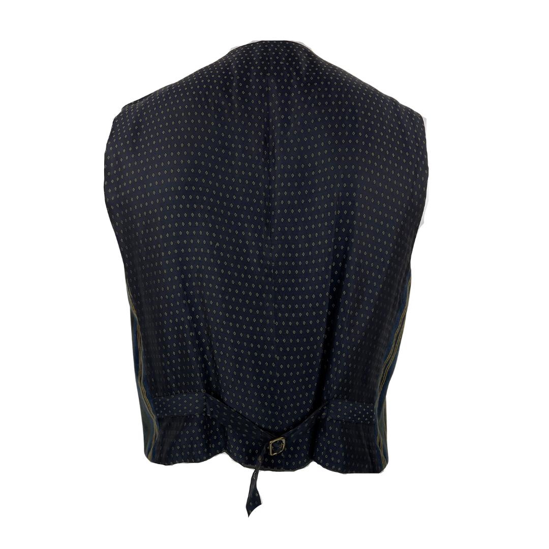 Hugo Boss Velour Green, Yellow and Navy Stripe Vest