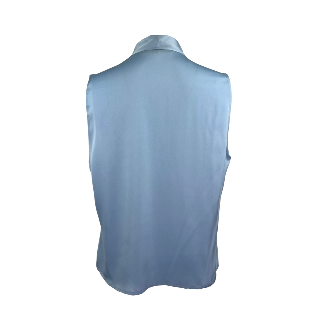Kobi Halperin Pale Blue Silk Sleeveless Blouse