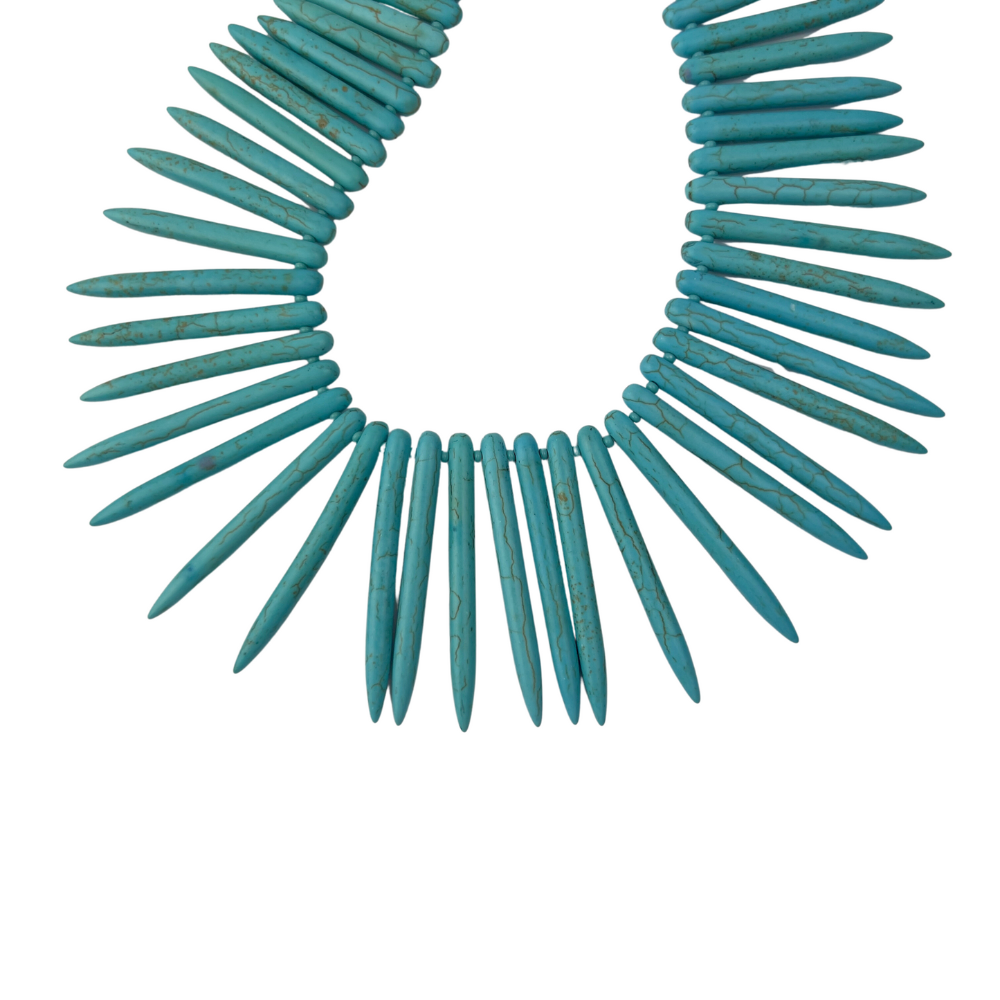 Turquoise Spike Bead Necklace