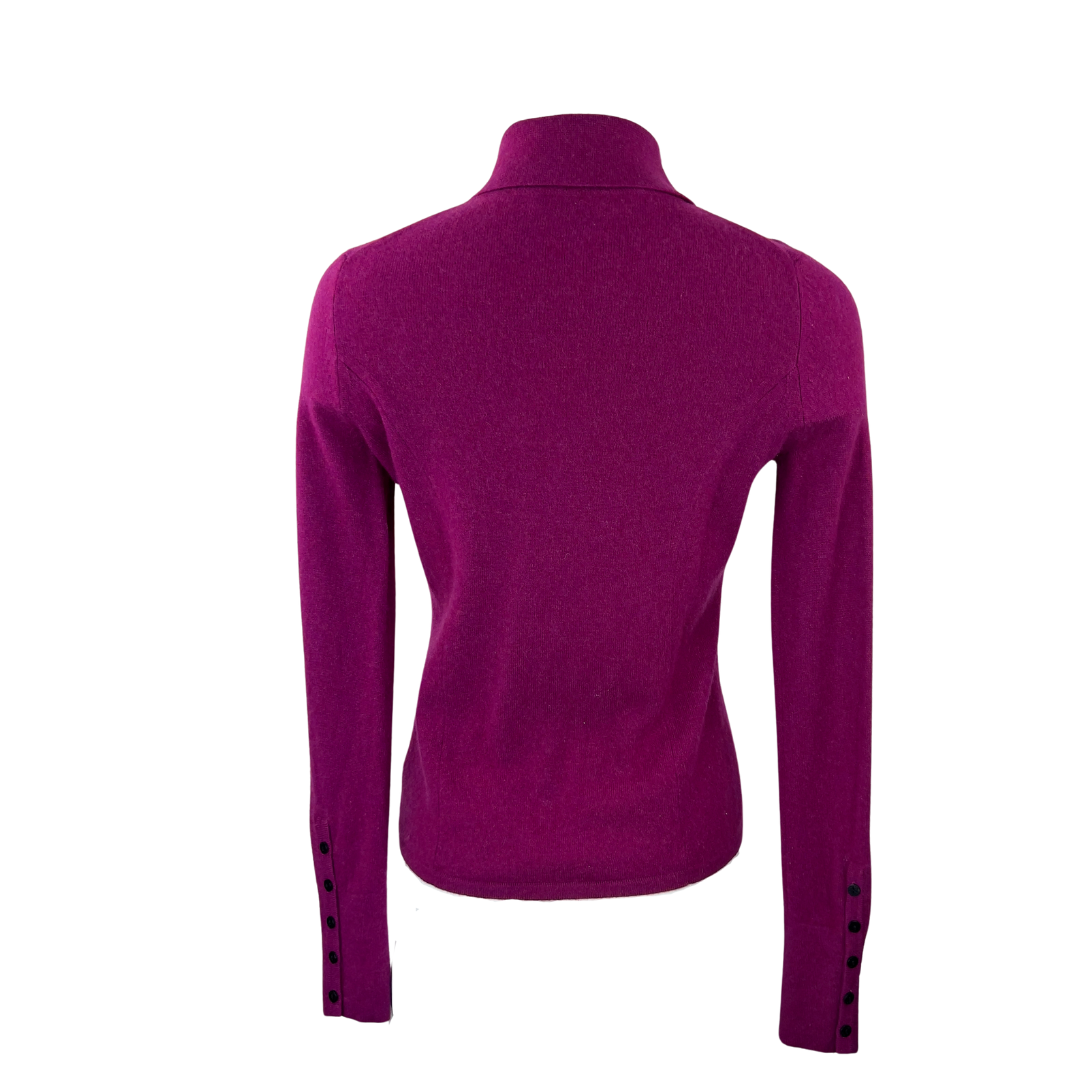 Adrienne Vittadini Magenta Cashmere Cardigan