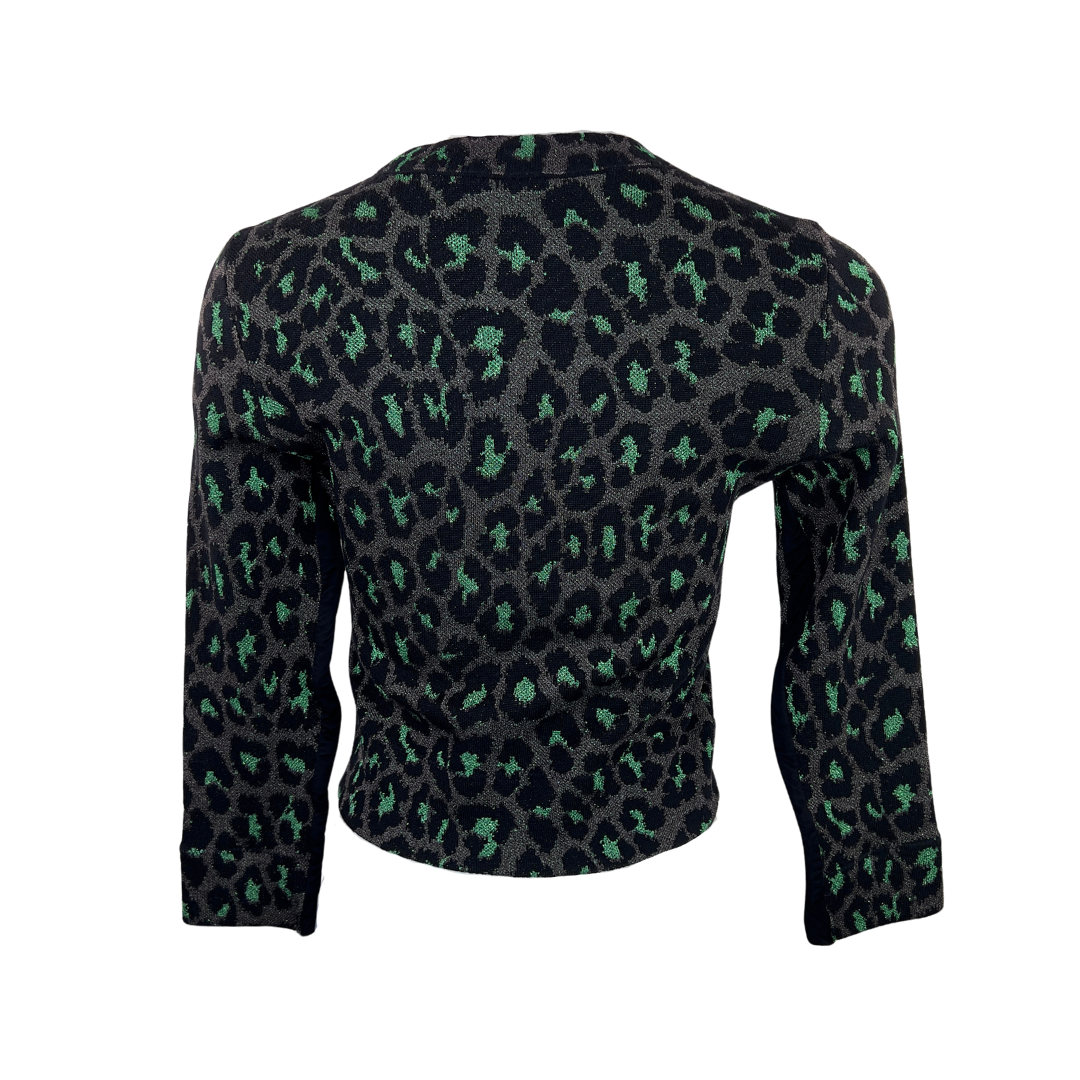 Marc Jacobs Green Leopard Print Sweater