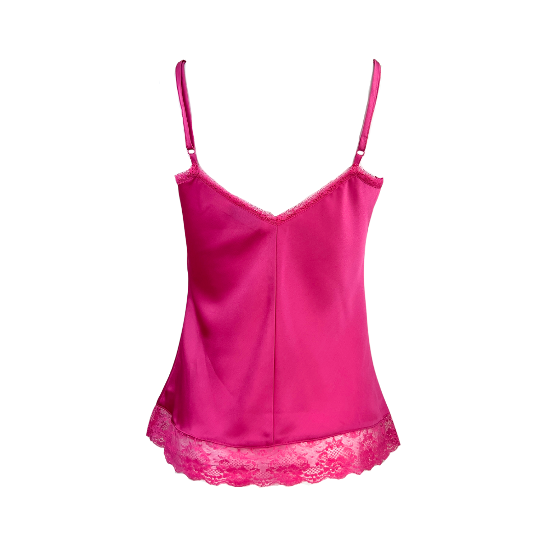Molly Bracken Hot Pink Silky Camisole