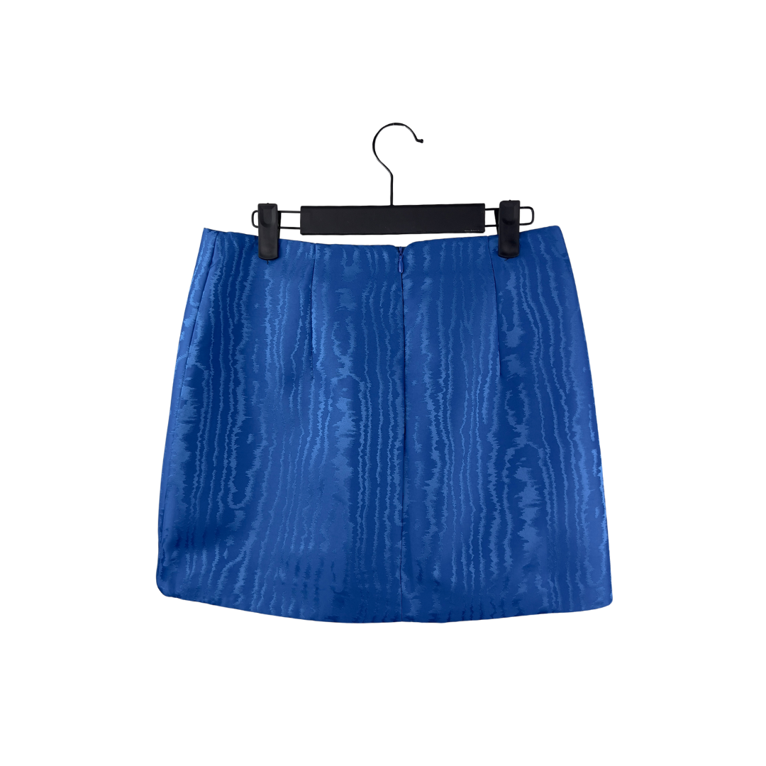 Only Brand Miniskirt in Blue Jacquard