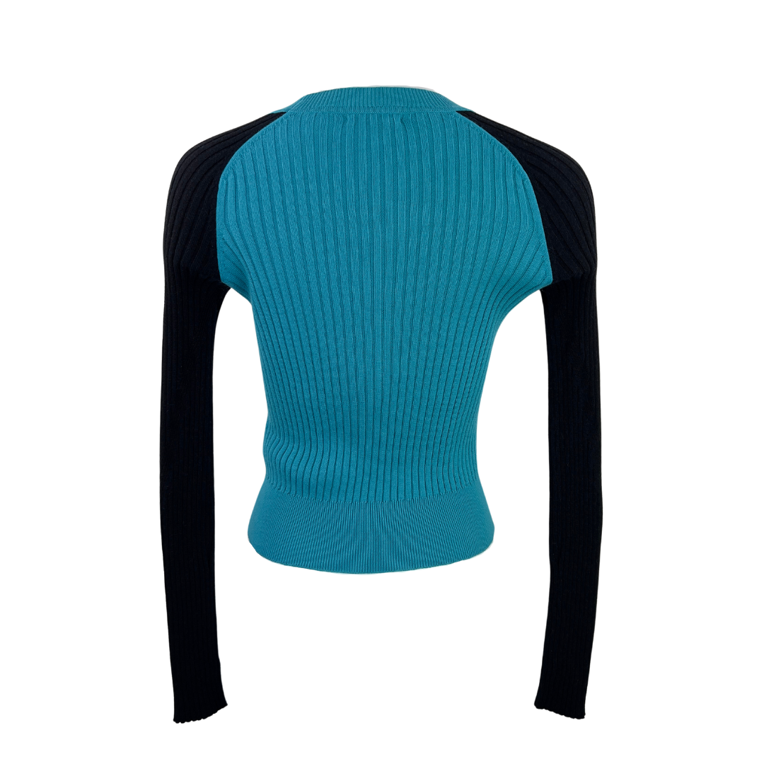 Rag & Bone Color Block Sweater Blue/White