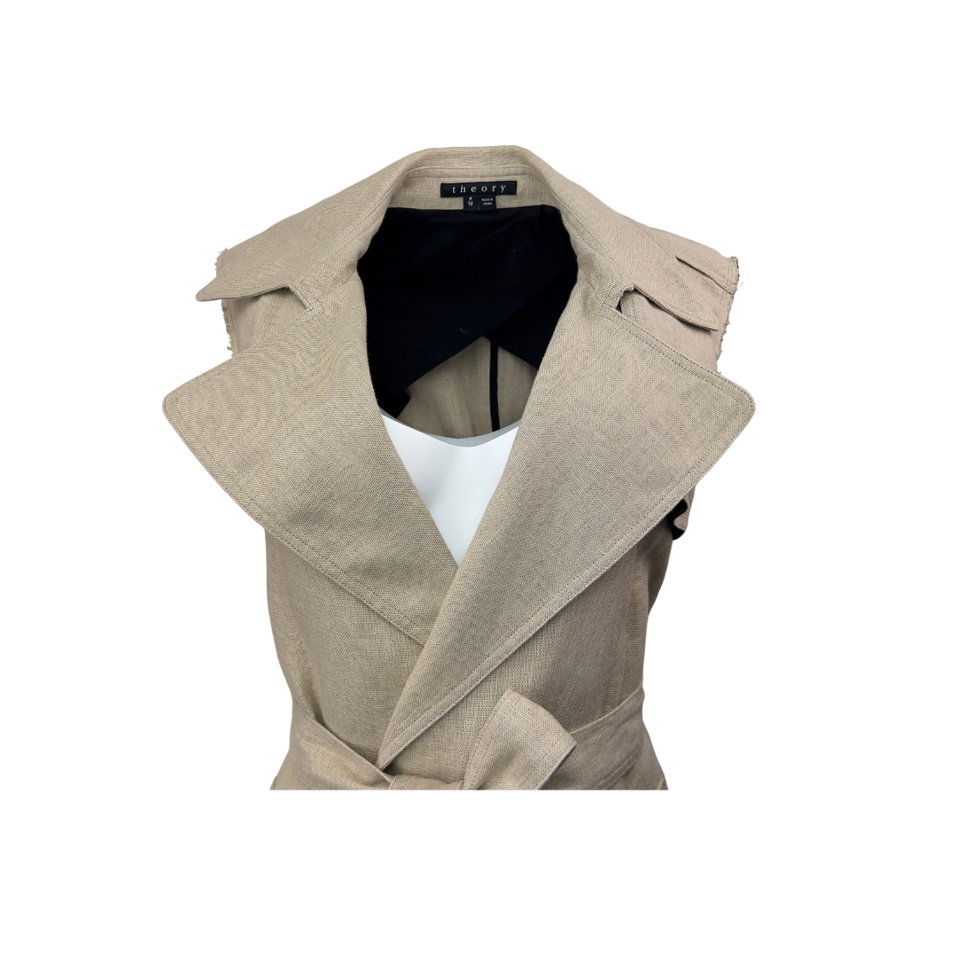 Theory Natural Cotton Longline Vest