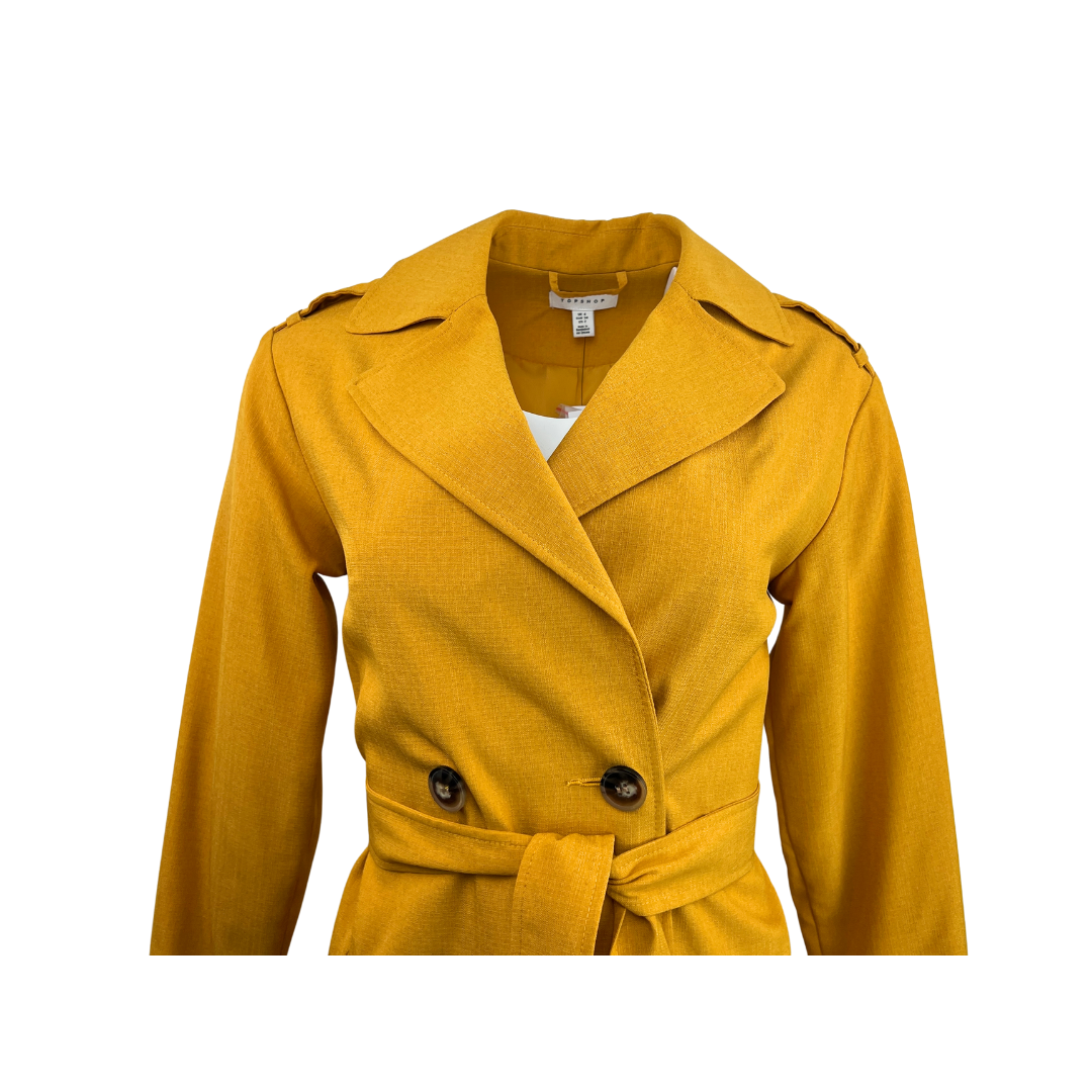 Topshop Mustard Trench Coat