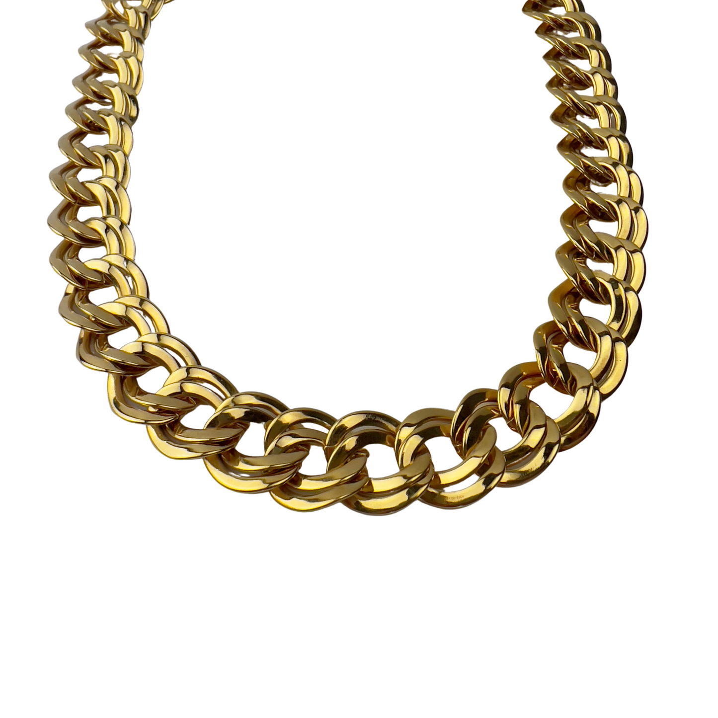 Double Link Gold Necklace