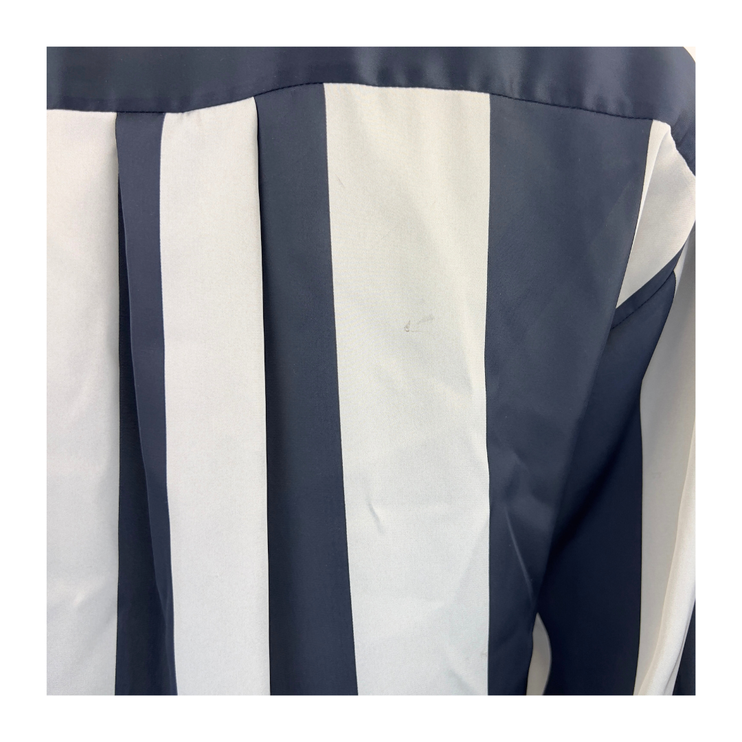 Black and Grey Stripe Silky Blouse by Zara