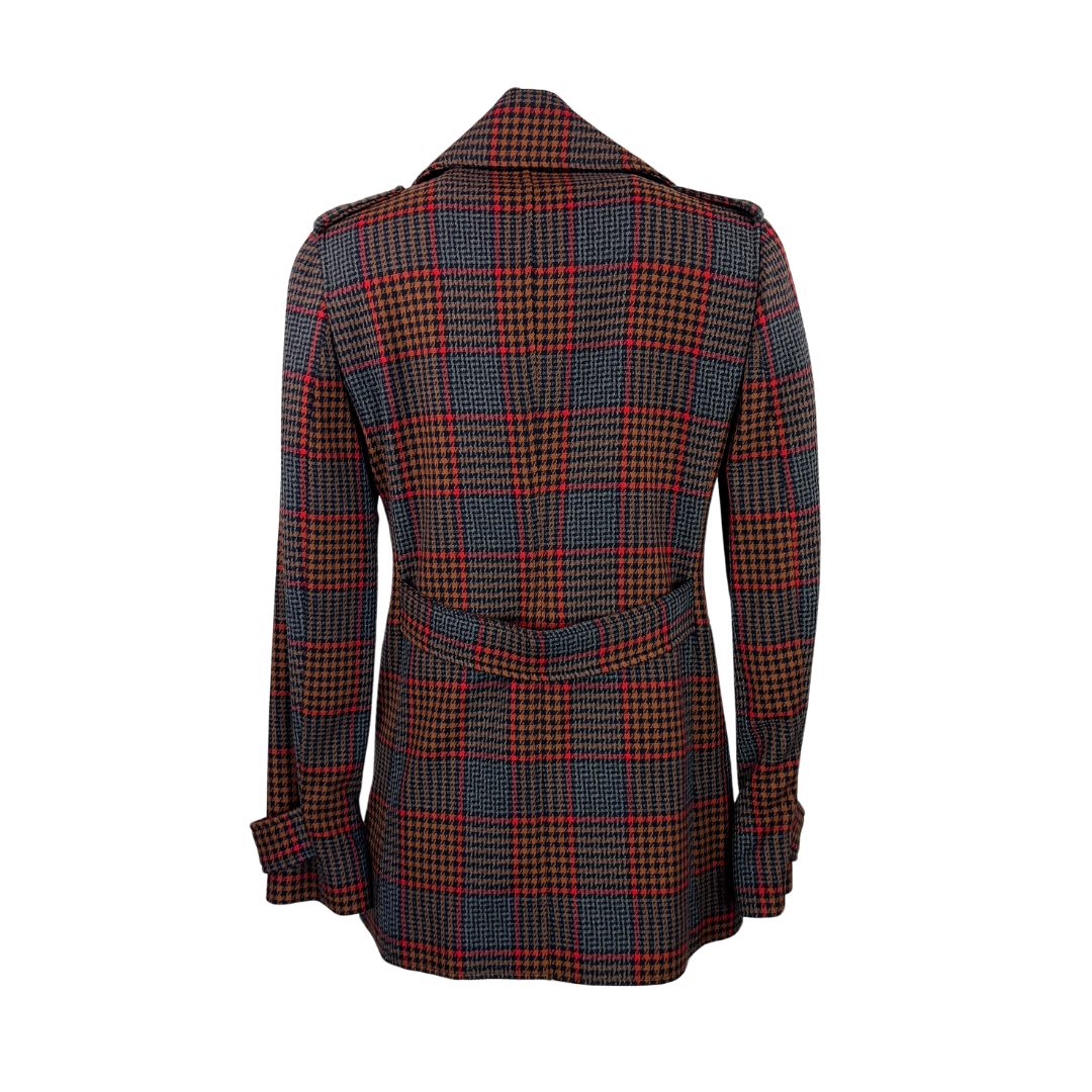 Aggi Double Breasted Plaid Jacket