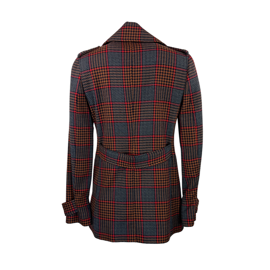 Aggi Double Breasted Plaid Jacket
