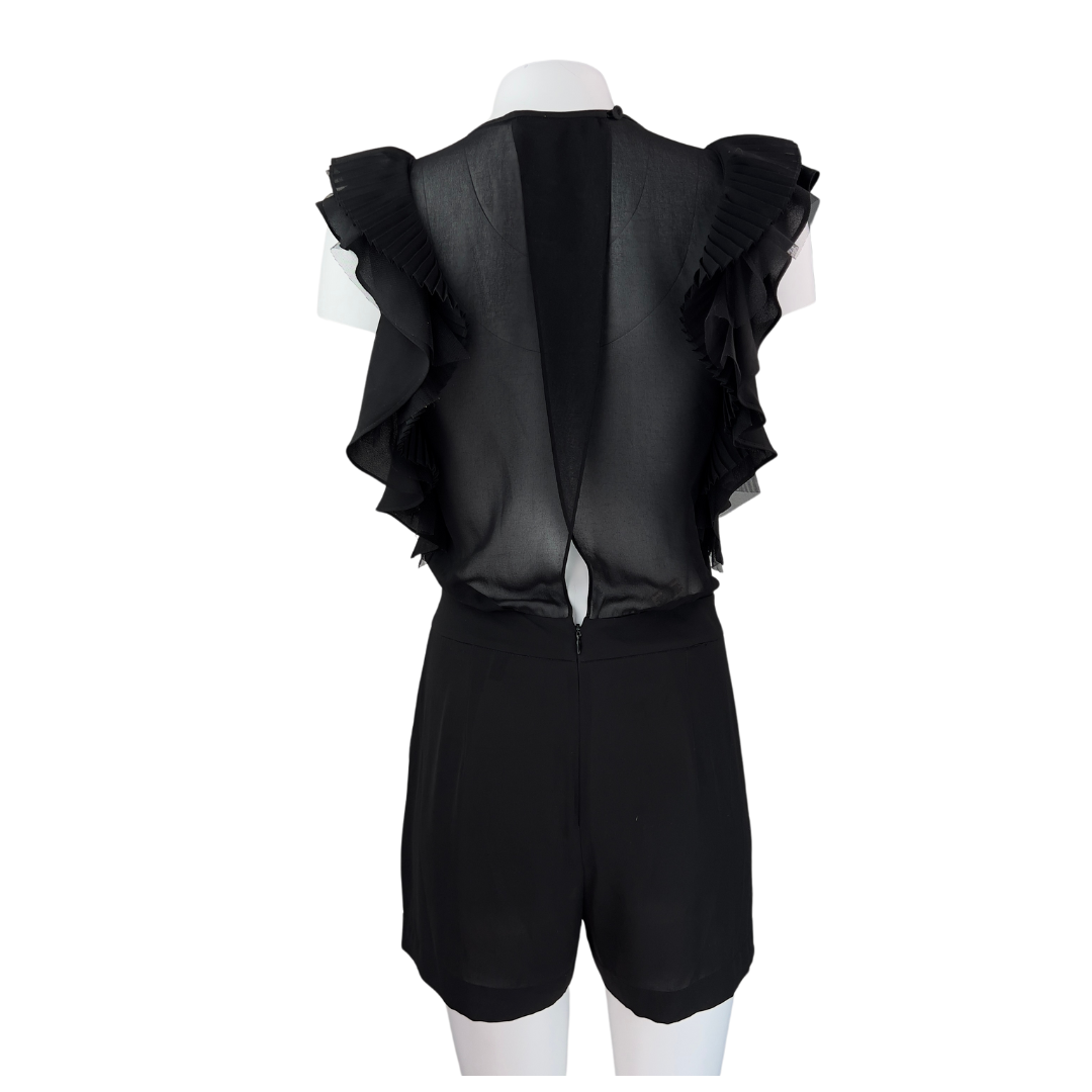 BCBG Black Ruffle Romper