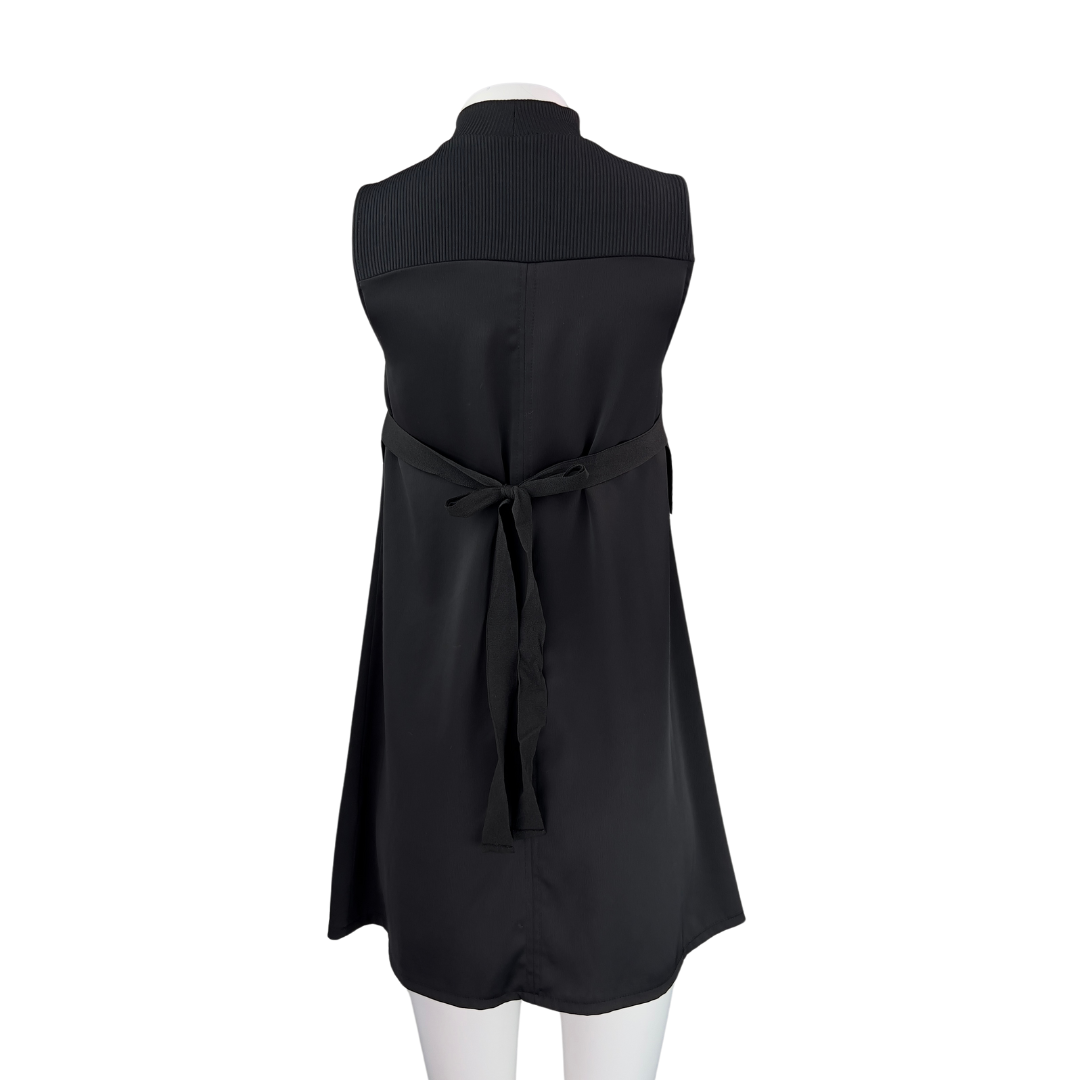 Zara Black Mock Neck Layered Dress