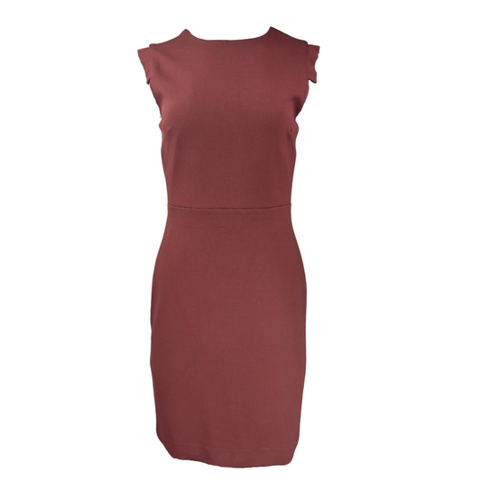Brown Babaton Sheath Dress with Capped Sleeves