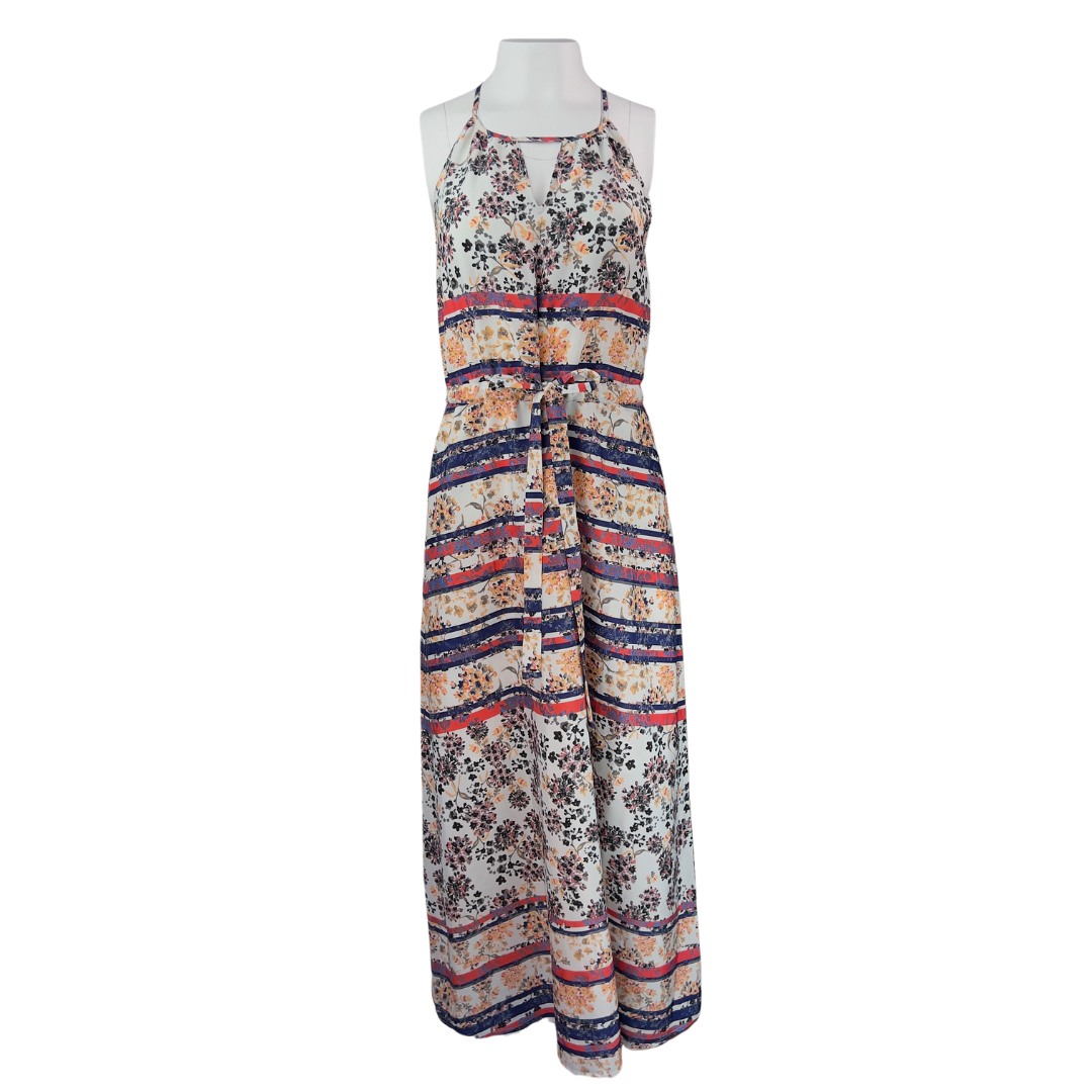 Collective Concepts Floral Sundress with Stripes