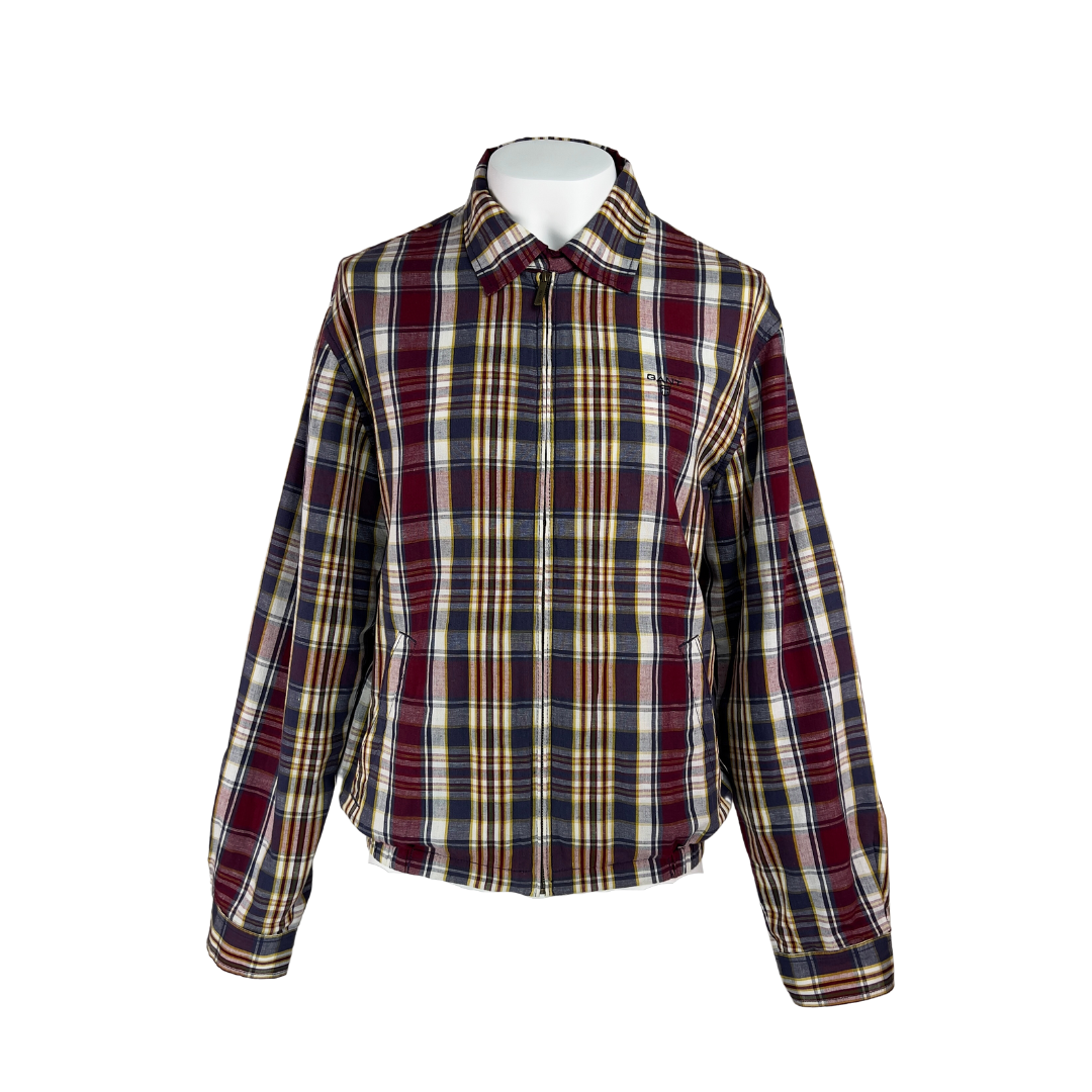 Gant Burgundy Plaid Bomber