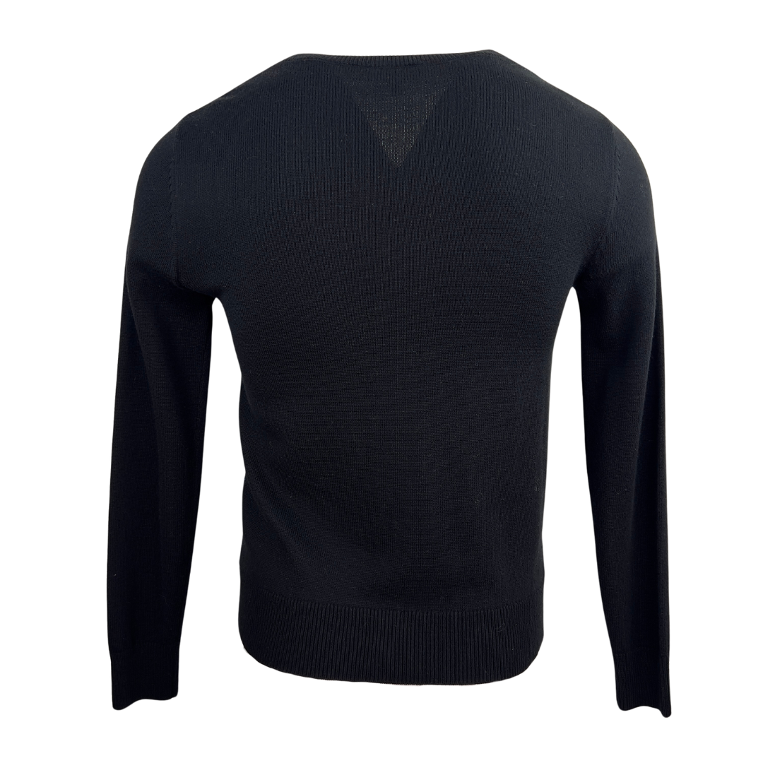 Guess Black Cardigan with Blue Underlayer