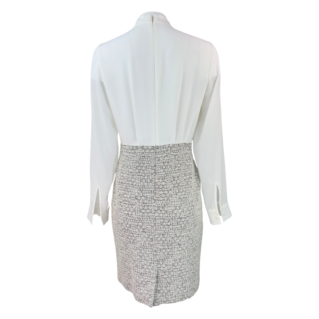 Hugo Boss Blouse Dress with Tweed Skirt
