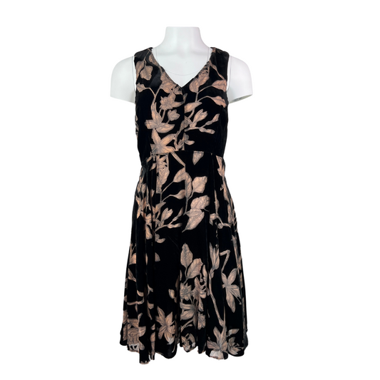 Sleeveless Black and Nude Devoret A Line Dress