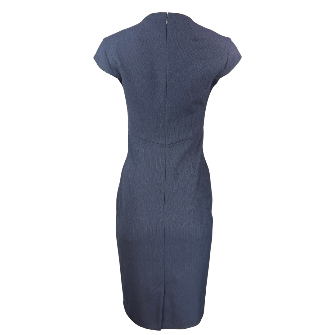Le Chateau Navy Sheath Dress with Rouching