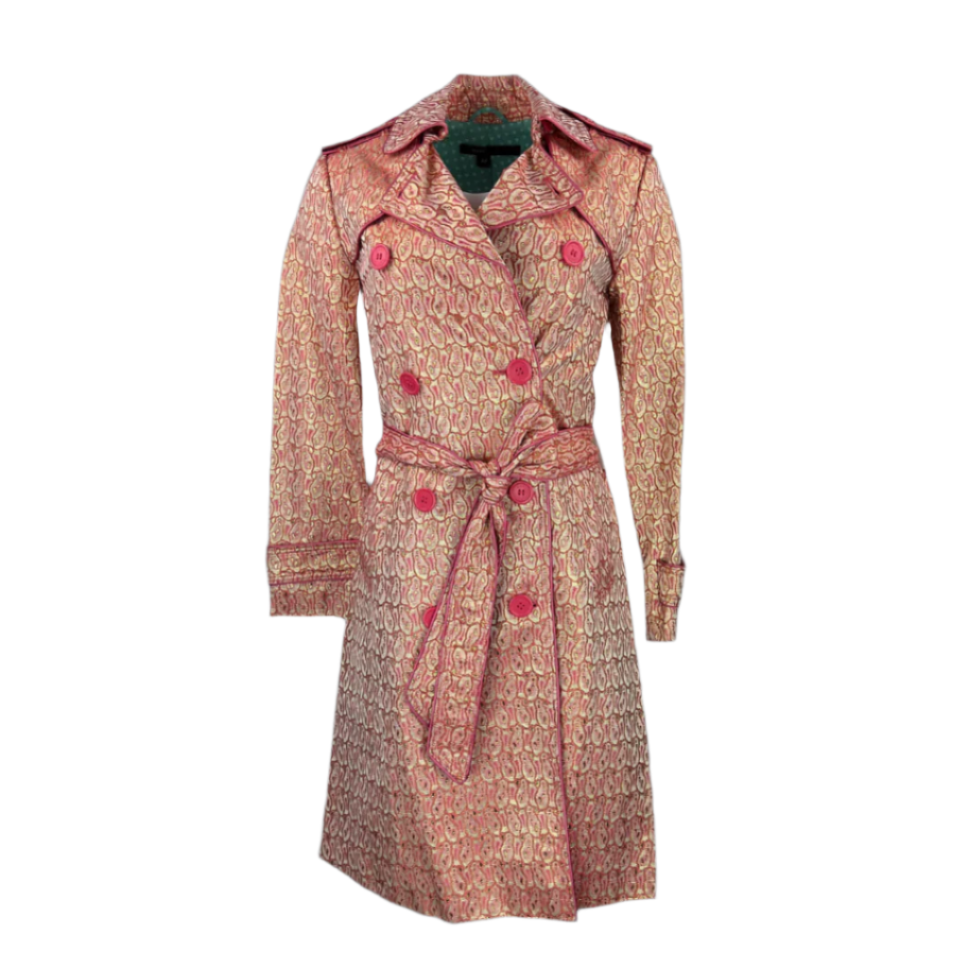 Marc Jacobs Gold and Pink Trench coat