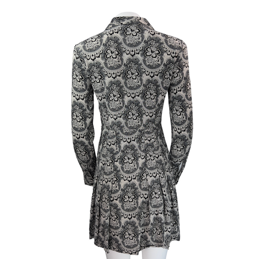 & Other Stories Black and White Floral Shirt Dress