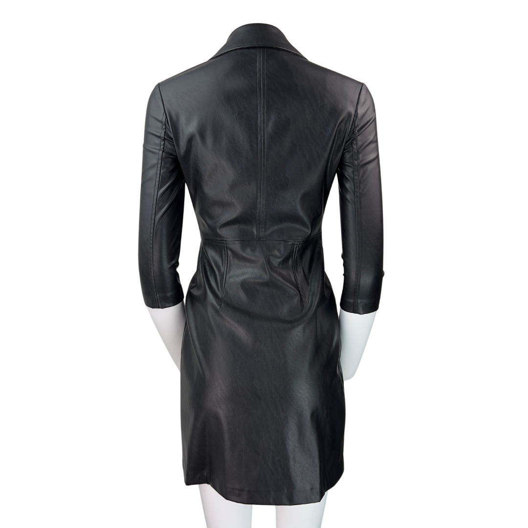 Pinko Black Leather Dress