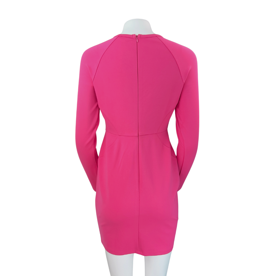 Karen Miller Pink Long Sleeve Mini Dress with Laced Grommets