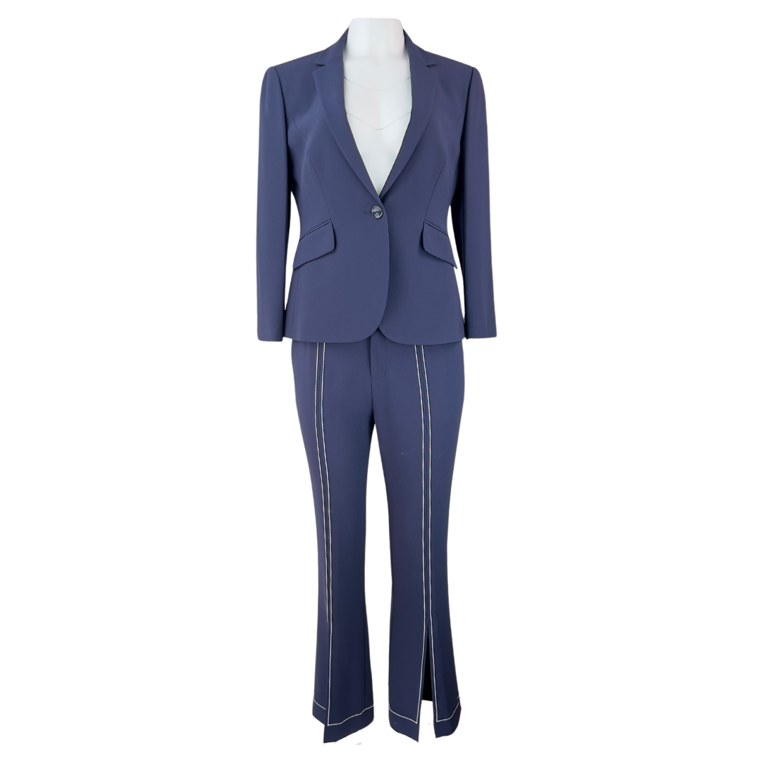 Ports Navy Suit with Topstitch